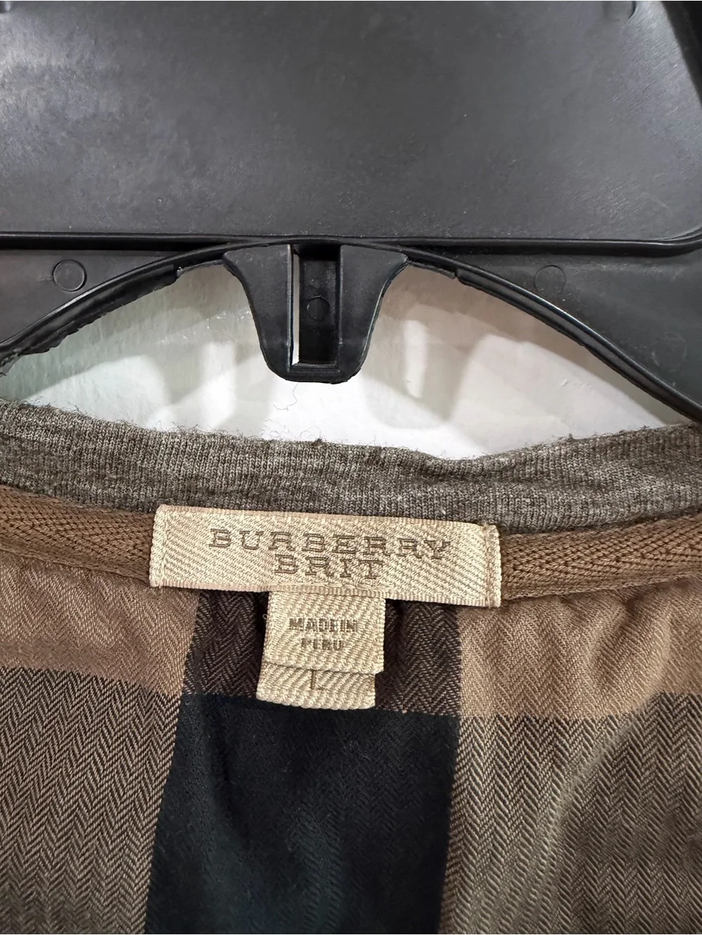Burberry Olive Gray Crewneck Sweater
